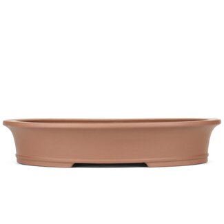 Kisen 463 mm oval unglazed bonsai pot by Kisen, Tokoname, Japan