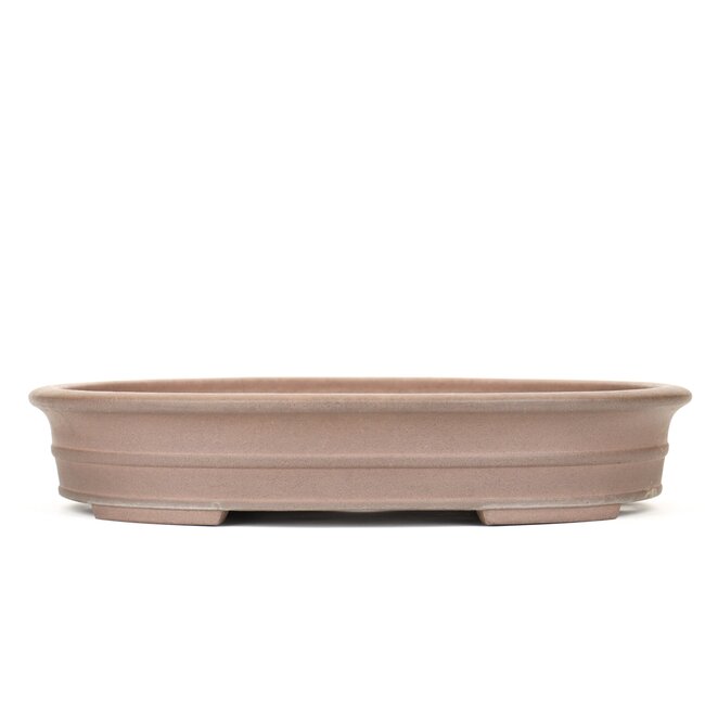 Maceta de bonsai ovalada sin esmaltar de Kisen - 415 x 435 x 75 mm