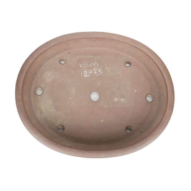 Pot à bonsaï ovale non émaillé de Kisen - 415 x 435 x 75 mm