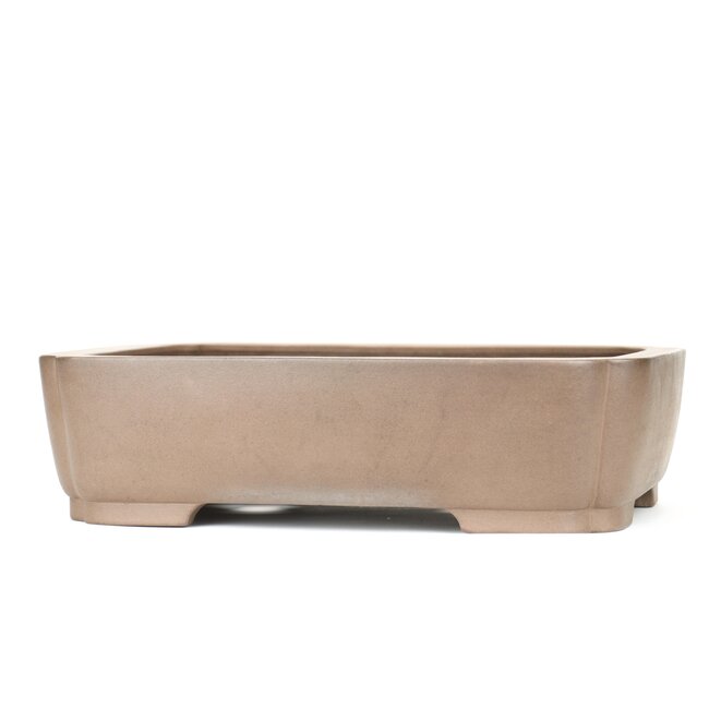 Rectangular unglazed bonsai pot by Keizan - 410 x 315 x 110 mm