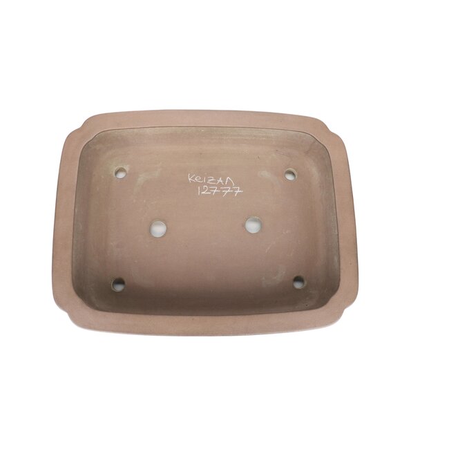 Rechthoekige ongeglazuurde bonsaipot van Keizan - 410 x 315 x 110 mm