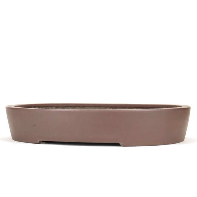 Maceta de bonsai ovalada sin esmaltar de Yamaaki - 490 x 385 x 90 mm