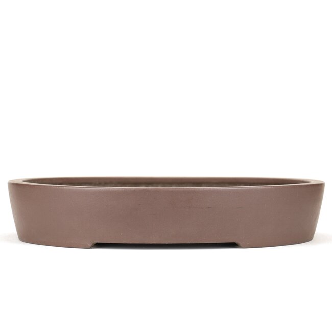 Maceta de bonsai ovalada sin esmaltar de Yamaaki - 490 x 385 x 90 mm