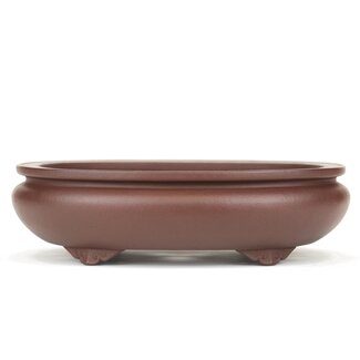 Yamaaki 340 mm oval unglazed bonsai pot by Yamaaki, Tokoname, Japan