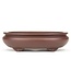 Oval unglazed bonsai pot by Yamaaki - 340 x 280 x 100 mm