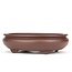 Oval unglazed bonsai pot by Yamaaki - 340 x 280 x 100 mm