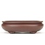 Oval unglazed bonsai pot by Yamaaki - 340 x 280 x 100 mm