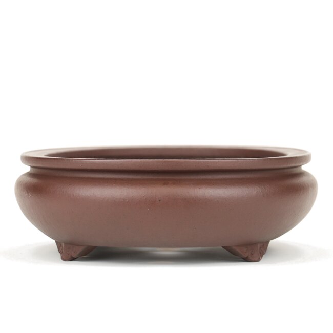 Pot à bonsaï ovale non émaillé Yamaaki - 340 x 280 x 100 mm