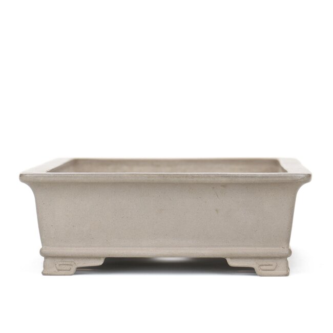 Pot à bonsaï rectangulaire non émaillé par Tsukasa Yama - 360 x 260 x 95 mm
