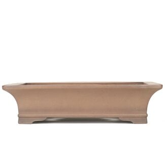 Sanpo(u) 480 mm rectangular unglazed bonsai pot by Sanpo, Japan