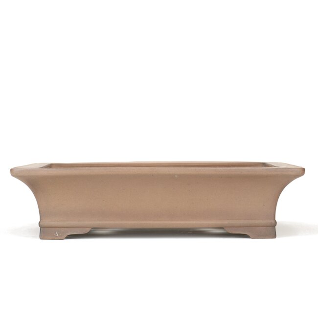 Pot à bonsaï rectangulaire non émaillé Sanpo - 480 x 360 x 120 mm