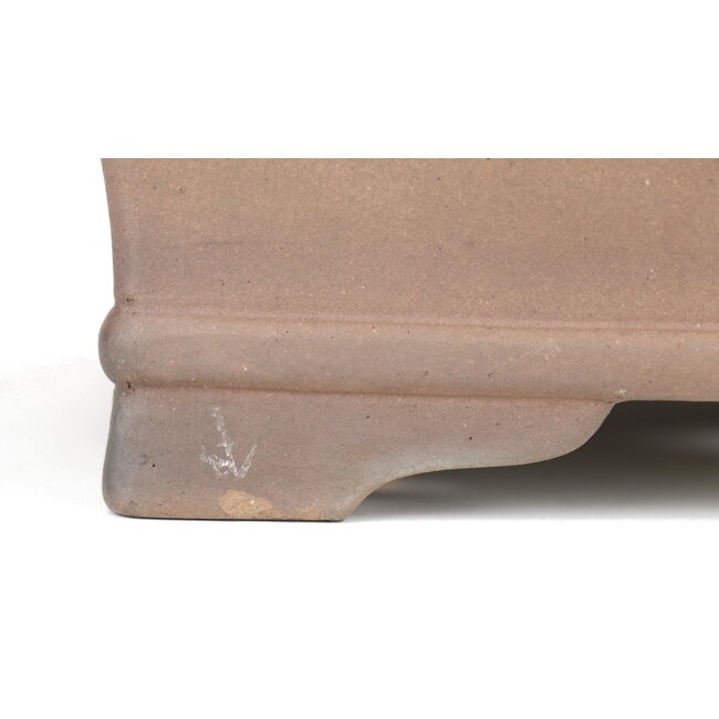 Rectangular unglazed bonsai pot by Sanpo - 480 x 360 x 120 mm