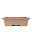 Rectangular unglazed bonsai pot by Keizan - 370 x 300 x 90 mm