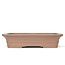 Rectangular unglazed bonsai pot by Keizan - 370 x 300 x 90 mm