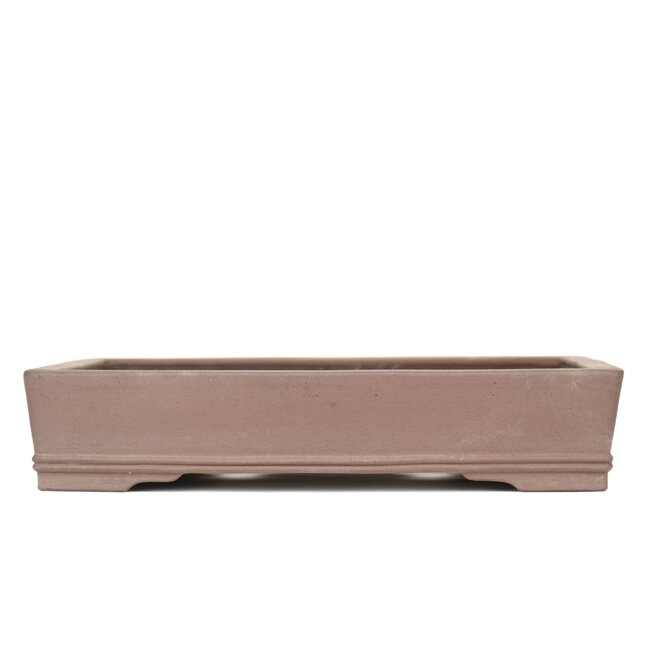 Rectangular unglazed bonsai pot by Hekisui - 410 x 320 x 80 mm