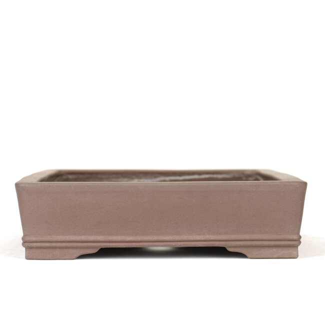Maceta de bonsai rectangular sin esmaltar de Hekisui - 410 x 320 x 80 mm