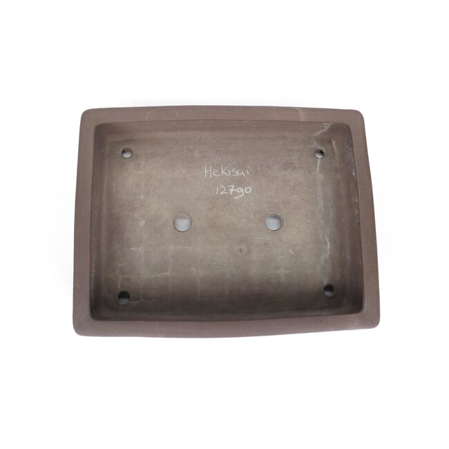 Maceta de bonsai rectangular sin esmaltar de Hekisui - 410 x 320 x 80 mm