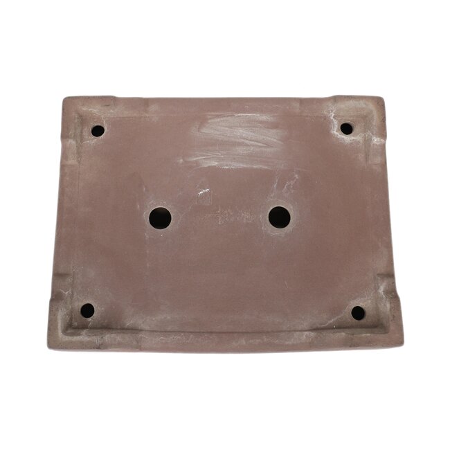 Pot à bonsaï rectangulaire non émaillé Hekisui - 410 x 320 x 80 mm