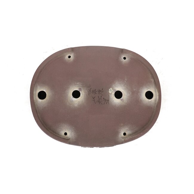 Pot à bonsaï ovale non émaillé de Yamaaki - 400 x 320 x 80 mm