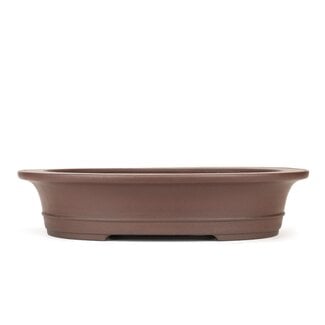 Yamaaki 485 mm oval unglazed bonsai pot by Yamaaki, Tokoname, Japan