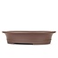 Oval unglazed bonsai pot by Yamaaki - 485 x 410 x 105 mm