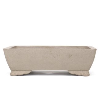 Seibun 340 mm rectangular unglazed bonsai pot by Seibun, Japan