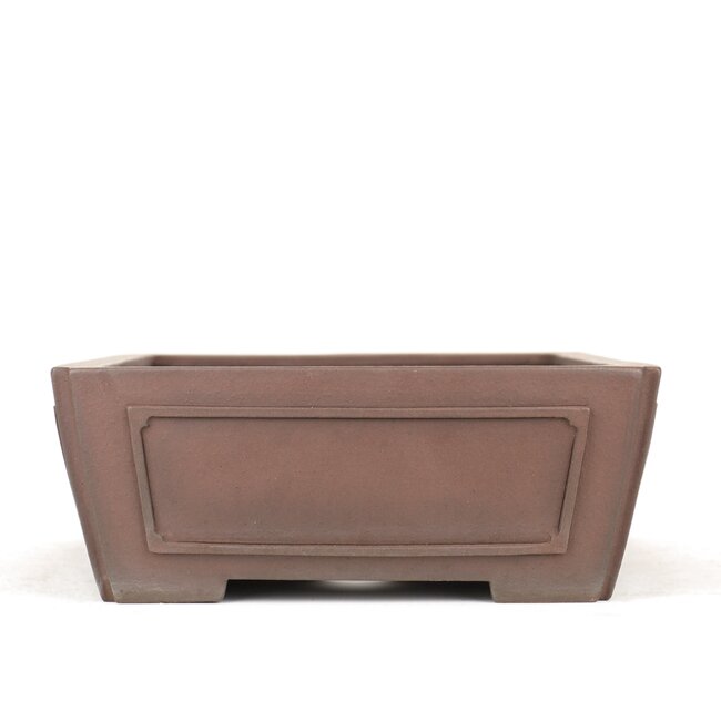 Vaso bonsai rettangolare non smaltato di Yamaaki - 390 x 300 x 115 mm