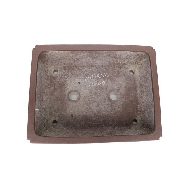 Pot à bonsaï rectangulaire non émaillé Yamaaki - 390 x 300 x 115 mm