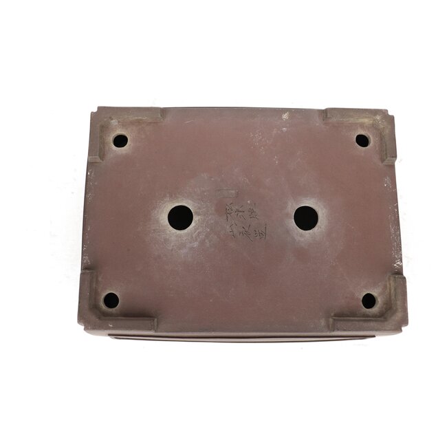 Pot à bonsaï rectangulaire non émaillé Yamaaki - 390 x 300 x 115 mm