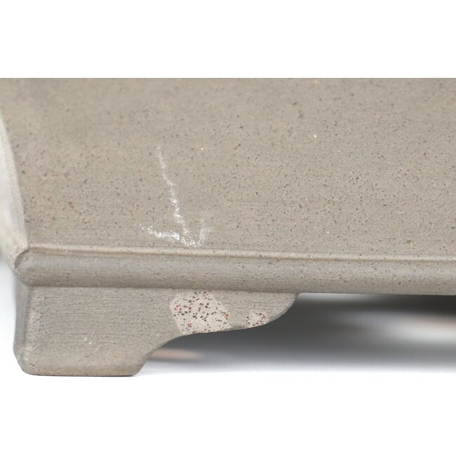 Vaso bonsai rettangolare non smaltato di Keizan - 415 x 315 x 100 mm