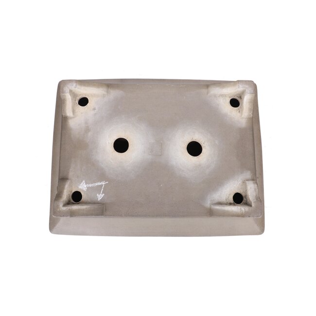 Maceta de bonsai rectangular sin esmaltar de Keizan - 415 x 315 x 100 mm