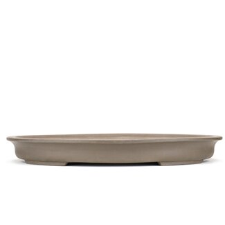 Seibun 580 mm oval unglazed bonsai pot by Seibun, Japan