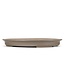 Oval unglazed bonsai pot by Seibun - 580 x 445 x 70 mm