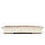 Rectangular beige bonsai pot by Shuhou - 360 x 255 x 55 mm