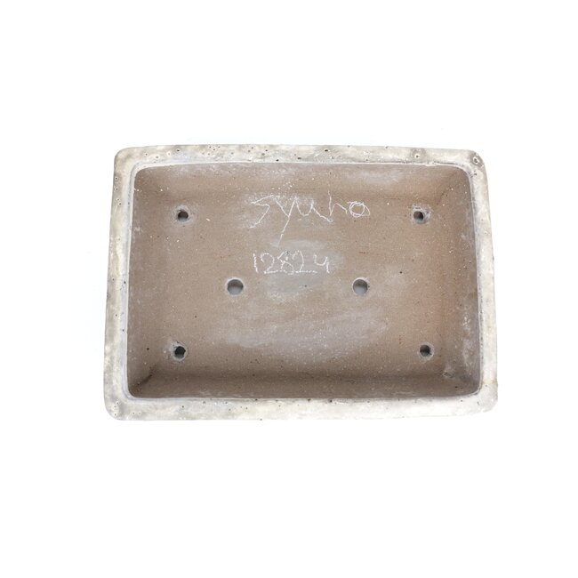 Rectangular beige bonsai pot by Shuhou - 360 x 255 x 55 mm