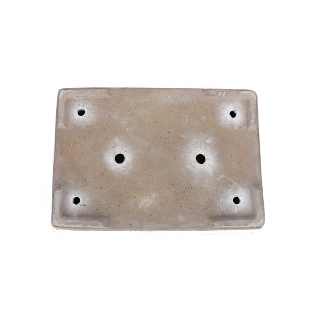 Pot à bonsaï rectangulaire beige par Shuhou - 360 x 255 x 55 mm
