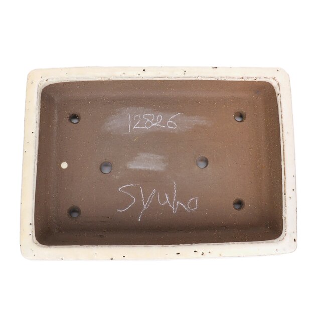 Vaso bonsai rettangolare beige di Shuhou - 355 x 250 x 55 mm