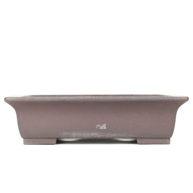 Rectangular unglazed bonsai pot by Yamaaki - 380 x 300 x 100 mm