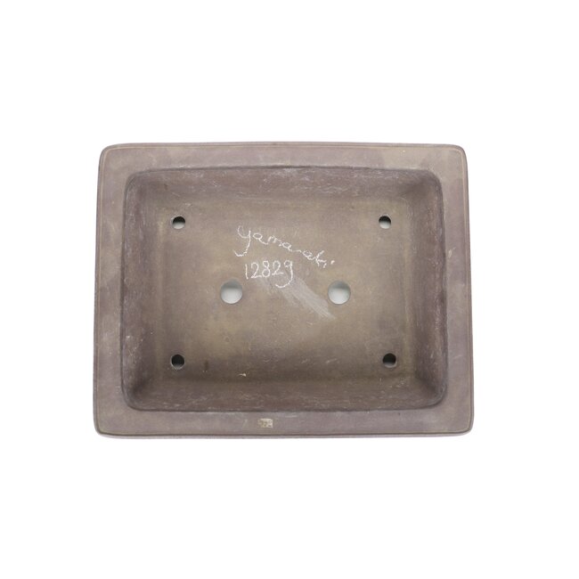 Rectangular unglazed bonsai pot by Yamaaki - 380 x 300 x 100 mm