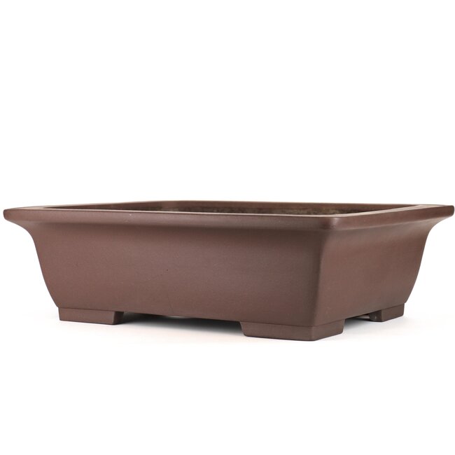 Maceta de bonsai rectangular sin esmaltar de Yamaaki - 470 x 370 x 140 mm