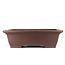 Rectangular unglazed bonsai pot by Yamaaki - 470 x 370 x 140 mm