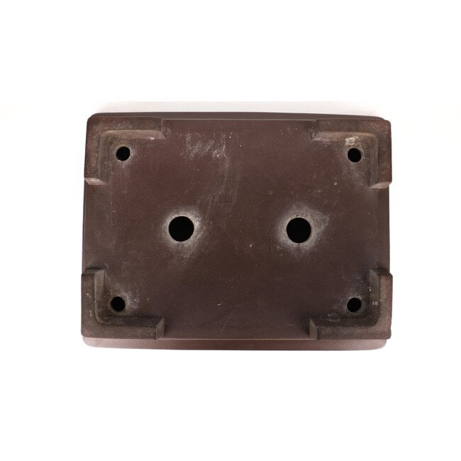 Rectangular unglazed bonsai pot by Yamaaki - 470 x 370 x 140 mm