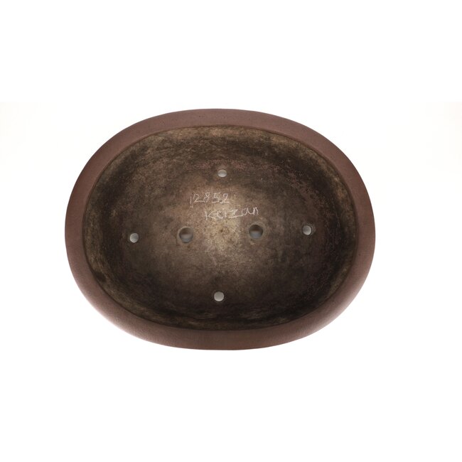 Pot à bonsaï ovale non émaillé Keizan - 485 x 385 x 130 mm