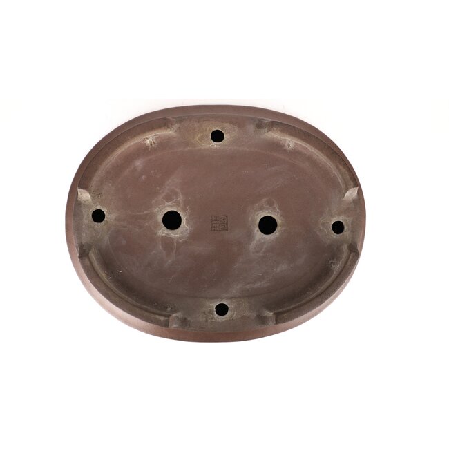 Pot à bonsaï ovale non émaillé Keizan - 485 x 385 x 130 mm