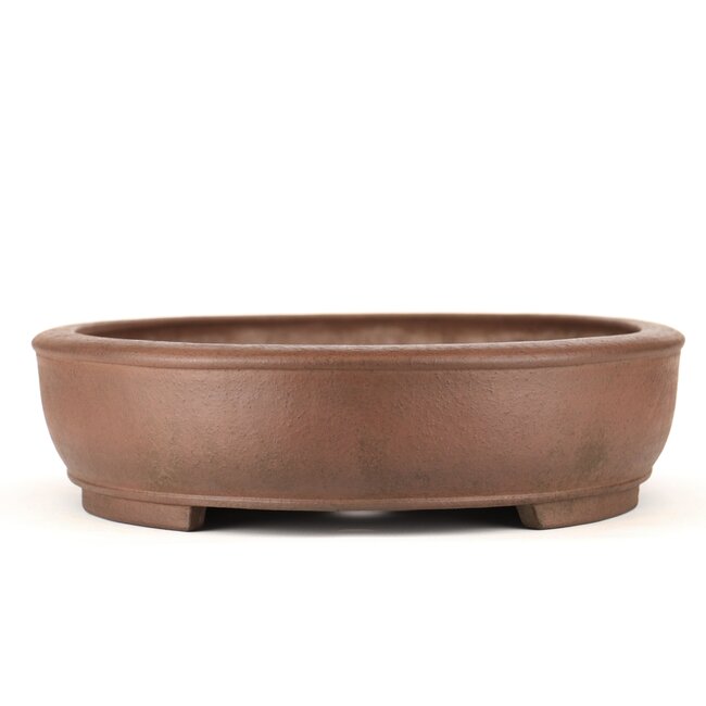 Vaso bonsai ovale non smaltato di Keizan - 465 x 375 x 95 mm