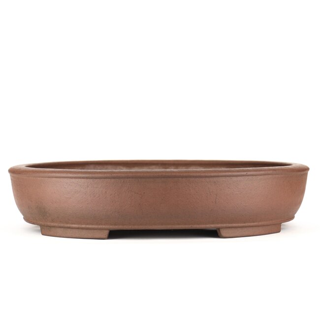 Pot à bonsaï ovale non émaillé Keizan - 465 x 375 x 95 mm