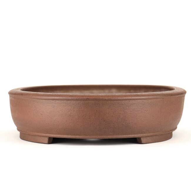 Vaso bonsai ovale non smaltato di Keizan - 465 x 375 x 95 mm