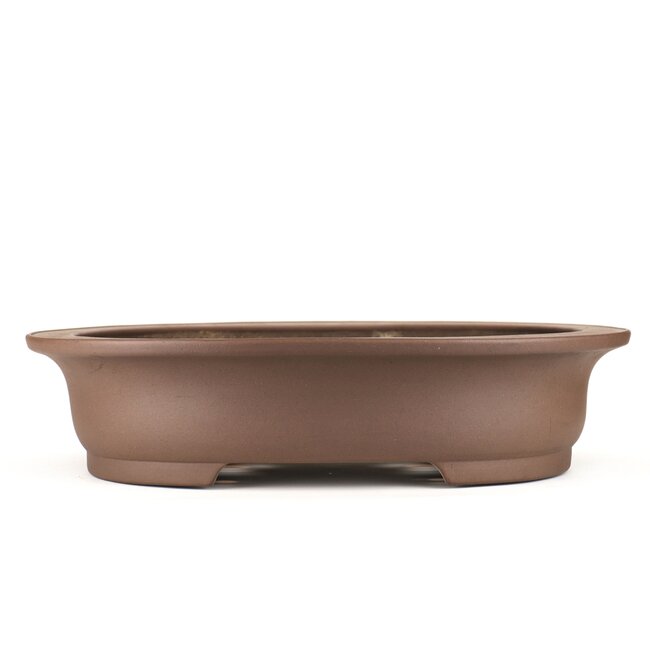 Japanese High Quality Cream Glazed Oval Bonsai Pot 15