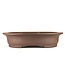 Oval unglazed bonsai pot by Kisen - 520 x 410 x 120 mm