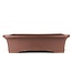 Rectangular unglazed bonsai pot by Ikkodo - 465 x 370 x 120 mm